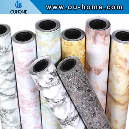 Self-Adhesive stone wallpaper marble design pvc laminated film for wall and furniture coating