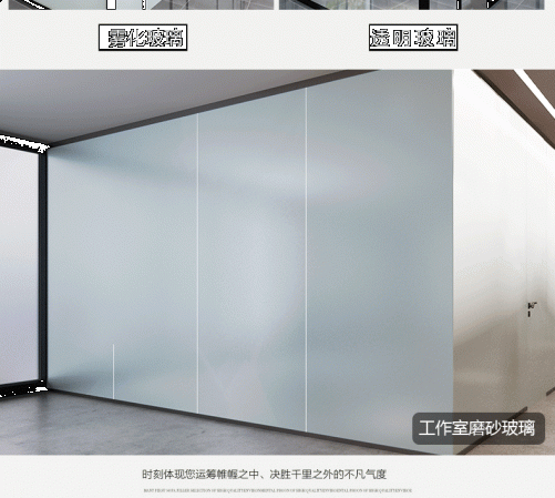 Electronically controlled atomized glass projection glass film