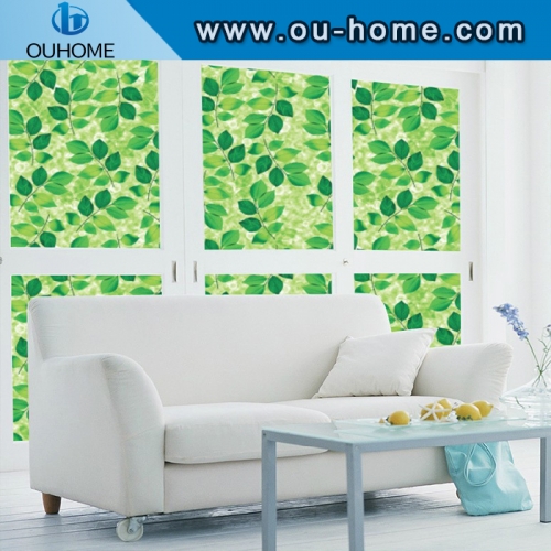 BT810 Greenery stained PVC self-adhesive decorative window film
