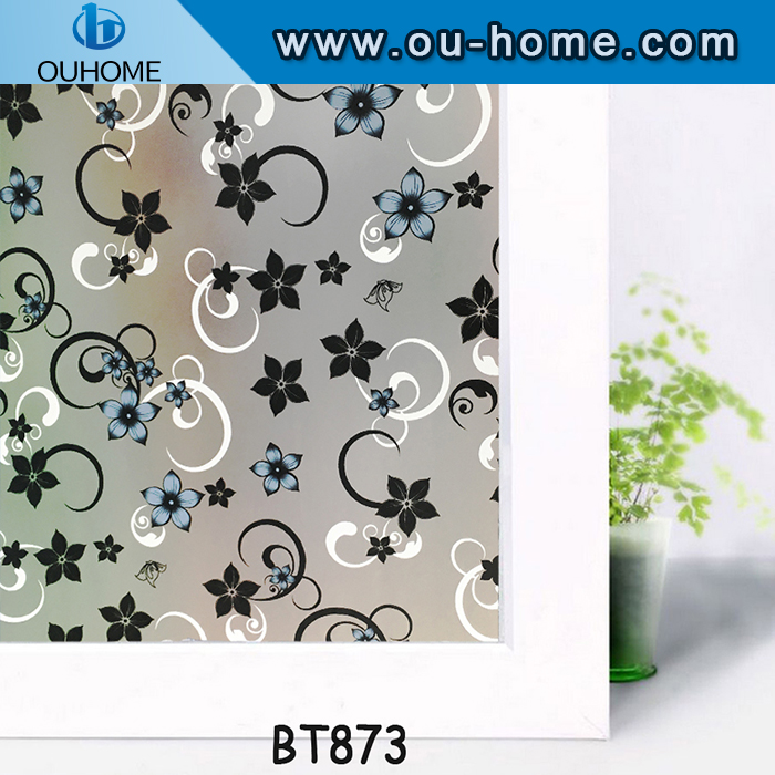 BT873 Frosted film stained glass window stickers safety film