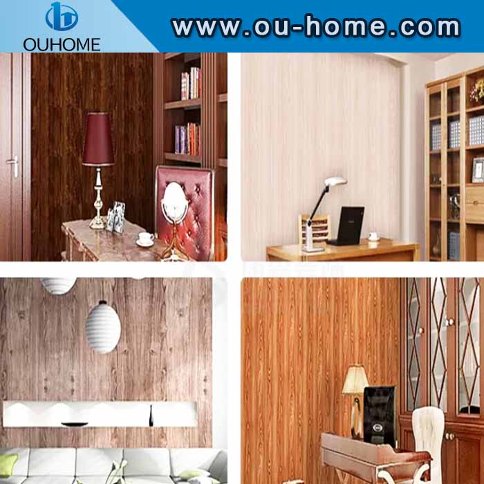 Furniture Door Kitchen Cabinet Wardrobe PVC Wood Grain Decorative Film