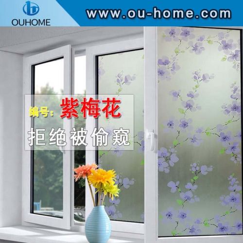 BT809 Popular flower design window film for glass door